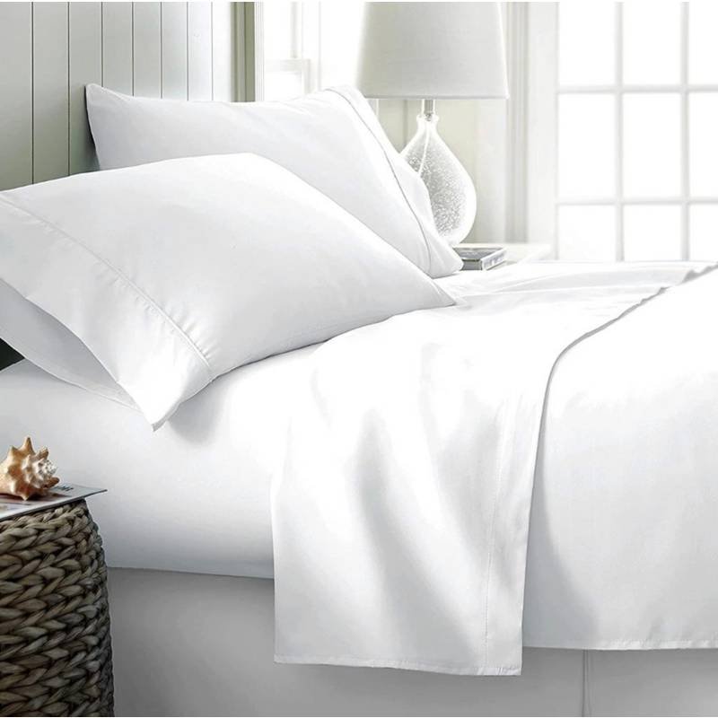 Juego de sábanas blancas para hotel/hogar